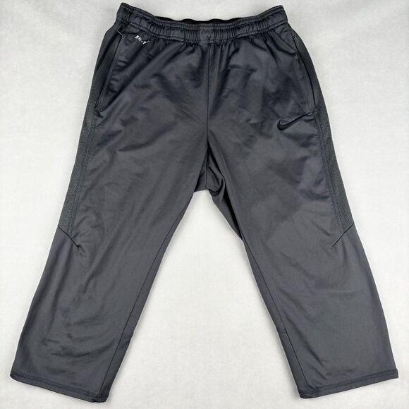 Nike Pants Men M Gray Dri-FIT Tapered Cropped Athletic Soccer Capri 688384-061 - Picture 1 of 11